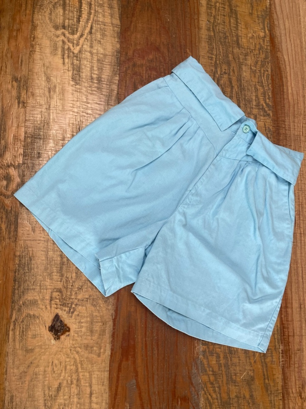 Vintage 90s Gitano Womens sky blue High Folded Waist Shorts